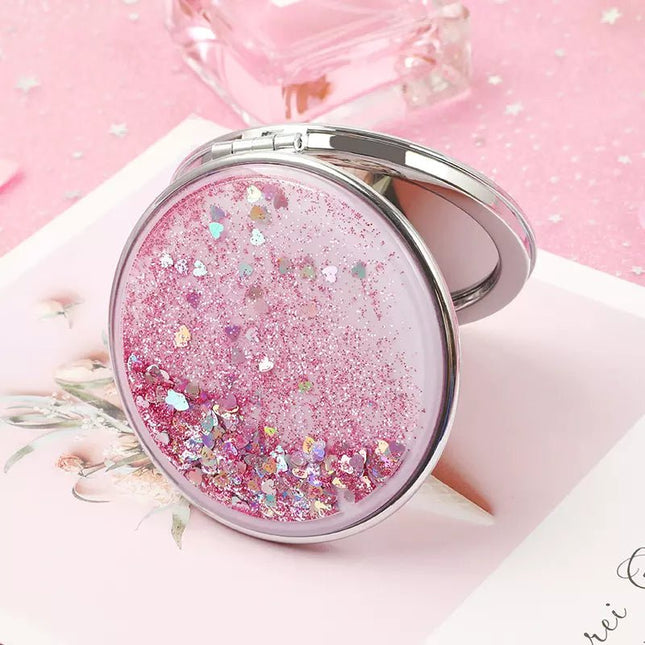 Compact Glitter Pocket Mirror - Modest Eve- -accessories-mirror