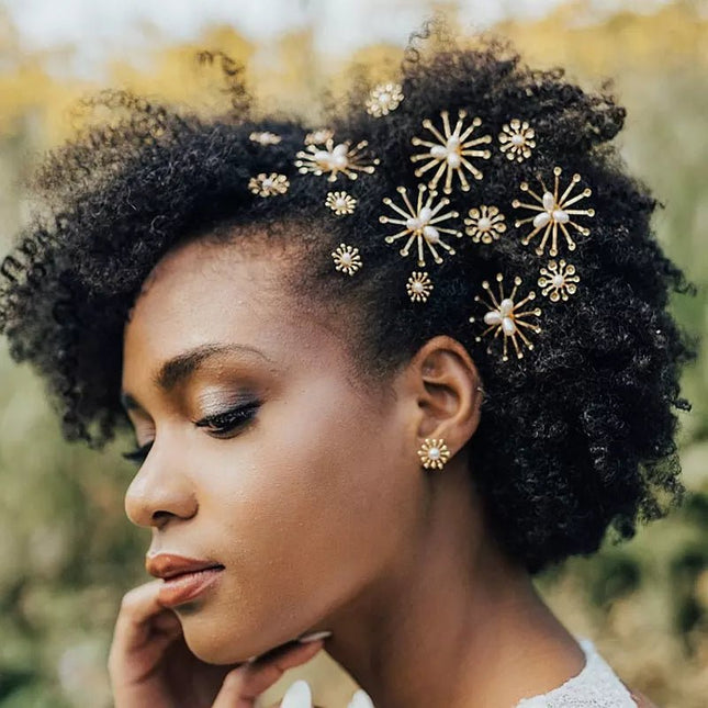 Dandelion Pearl Hair Pin - Modest Eve- -accessories-hair pin
