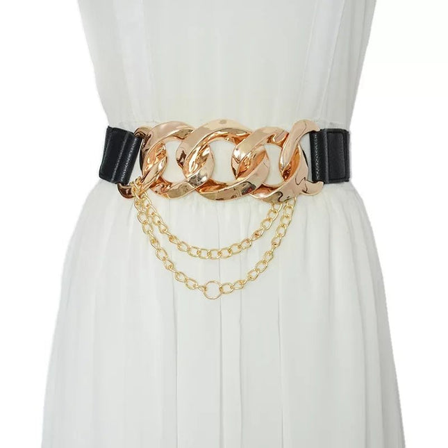 Gold Elastic Belt - Modest Eve- -accessories-belt