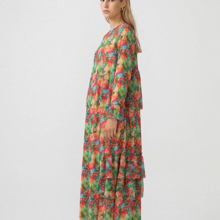 Bloomy Chiffon Dress - Modest Eve- -chiffon-dress
