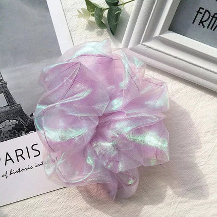 Shiny Holographic Hair Scrunchy - Modest Eve- -accessories-baby eve