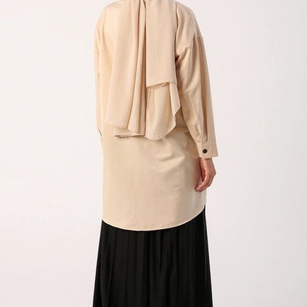 Tunic Side Button - Modest Eve- -shirt-side button